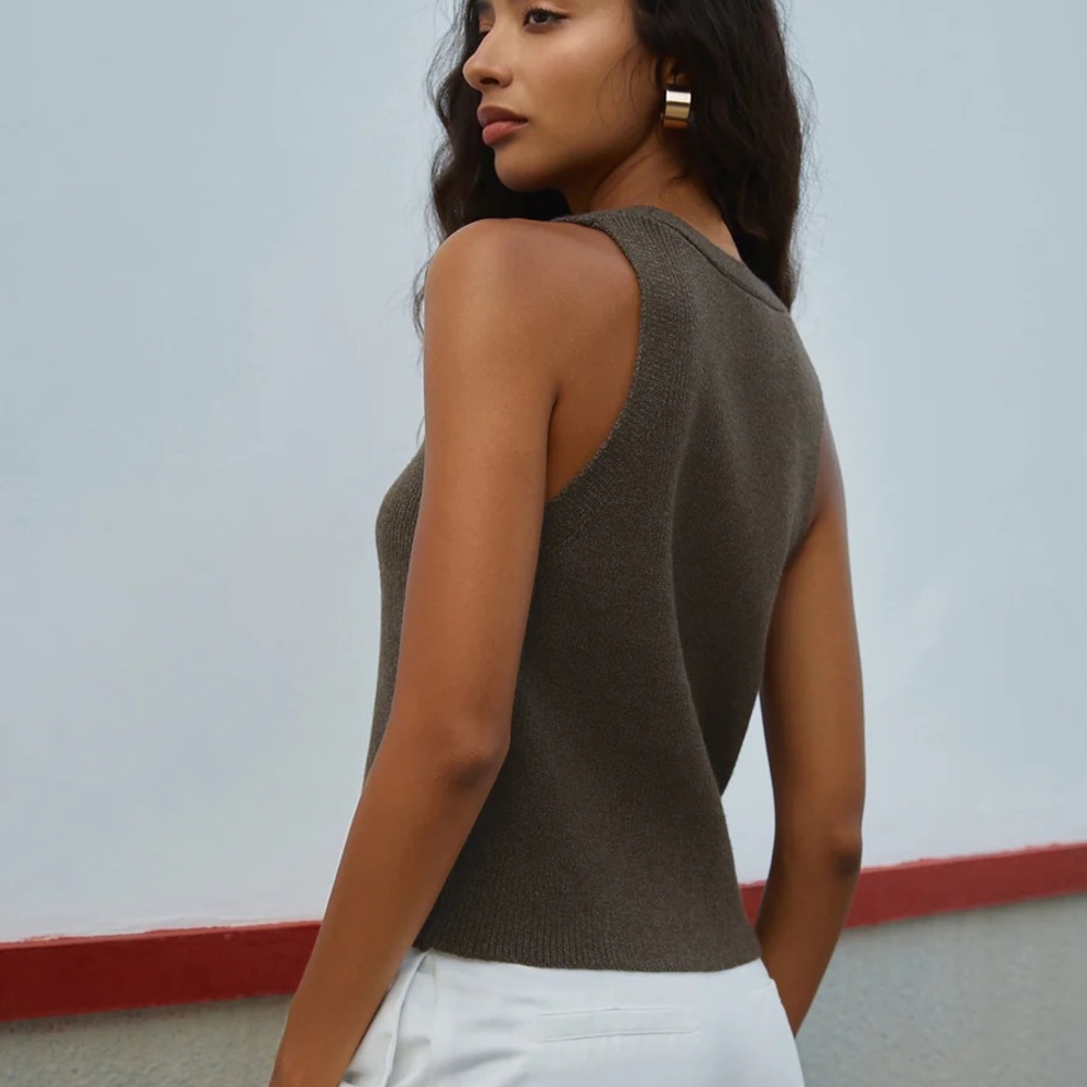 Commense Rib Sweater Vest - Picture 4 of 7